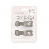 Pram Pegs 2pk - Grey