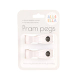 Pram Pegs 2 pk - White