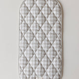 Pram Bassinet Liners- Gingham & Oat