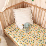 Fitted Cot Sheet Sunny - Citrus