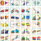 Memory Match & Make Game - Vehicles