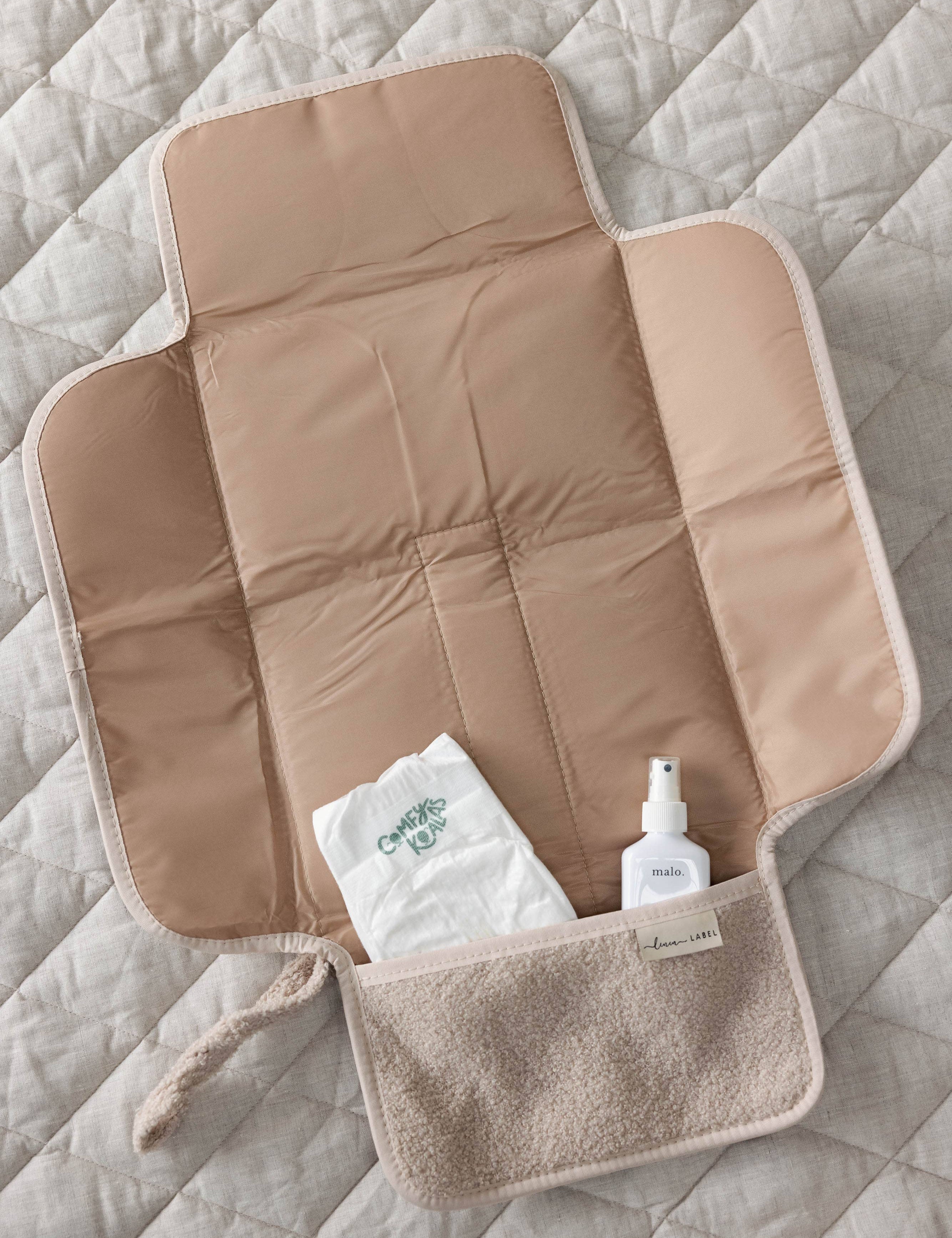 Teddy Change Mat Wallet - Nude