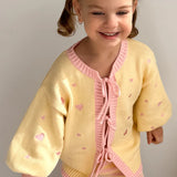 Heart Tie Up Cardigan ✿ Pink Lemonade