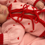 Heart Tie Up Cardigan ✿ Berry