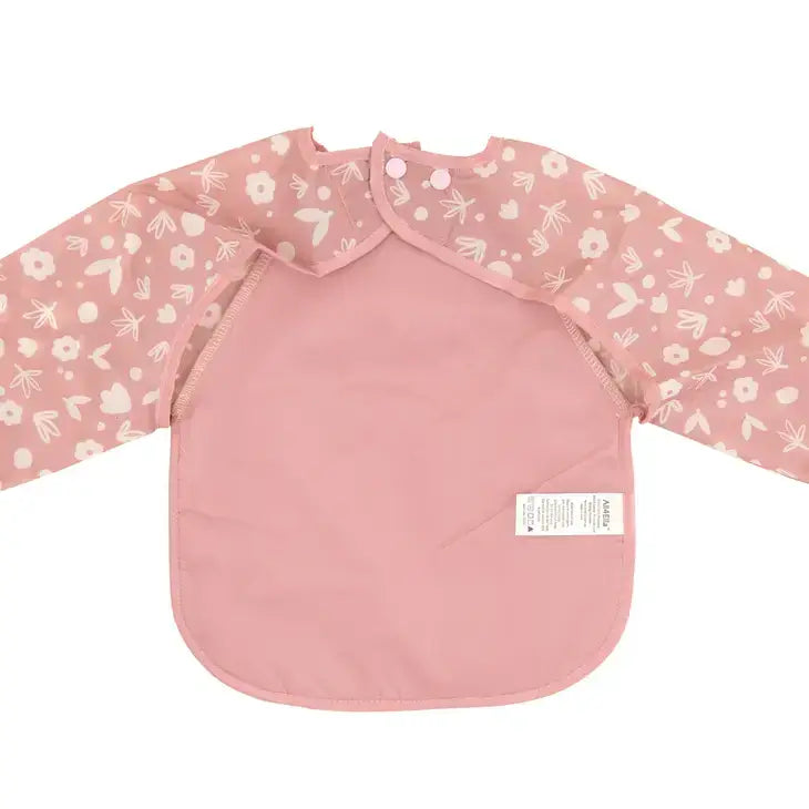 Waterproof Long Sleeve Bib - Dusty Pink