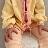 Heart Tie Up Cardigan ✿ Pink Lemonade
