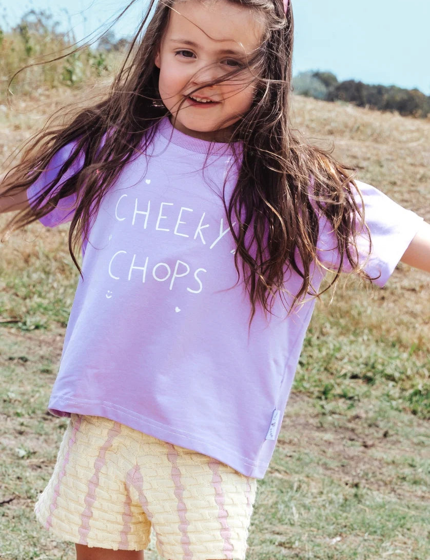 Cheeky Chops Tee ✿ Lavender