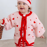 Heart Tie Up Cardigan ✿ Berry