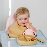 Silly Bib - SIlicone Feeding Bib: Biscoff