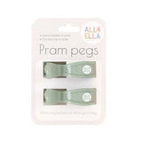 Pram Pegs 2pk - Sage