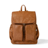 Signature Nappy Backpack - Tan Vegan Leather