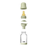 BIBS Glass Bottle Complete Set (2 Pack) 120ml Latex - Sage