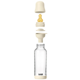 BIBS Glass Bottle Complete Set (2 Pack) 240ml Latex - Ivory