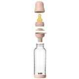 BIBS Glass Bottle Complete Set (2 Pack) 240ml Latex - Blush