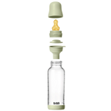 BIBS Glass Bottle Complete Set (2 Pack) 240ml Latex - Sage