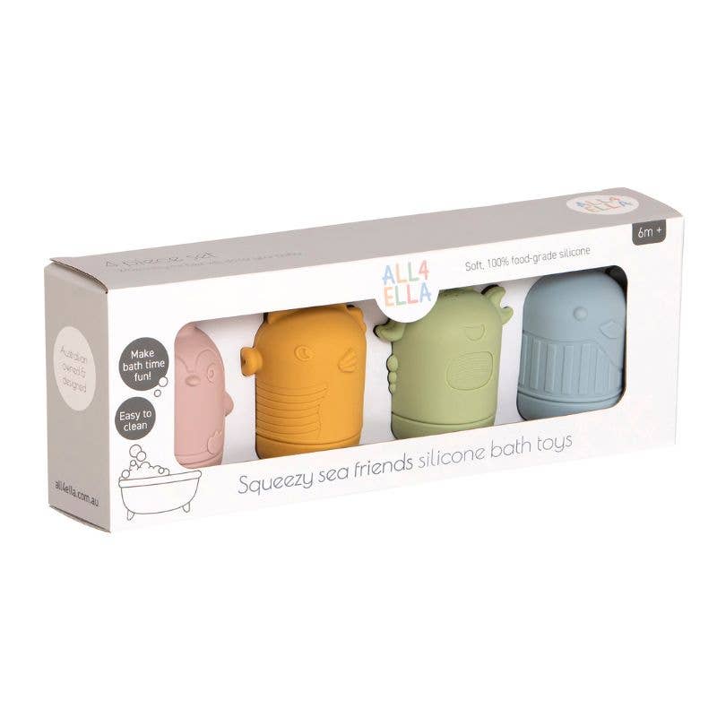 Silicone Bath Toys - Squeezy Sea Friends