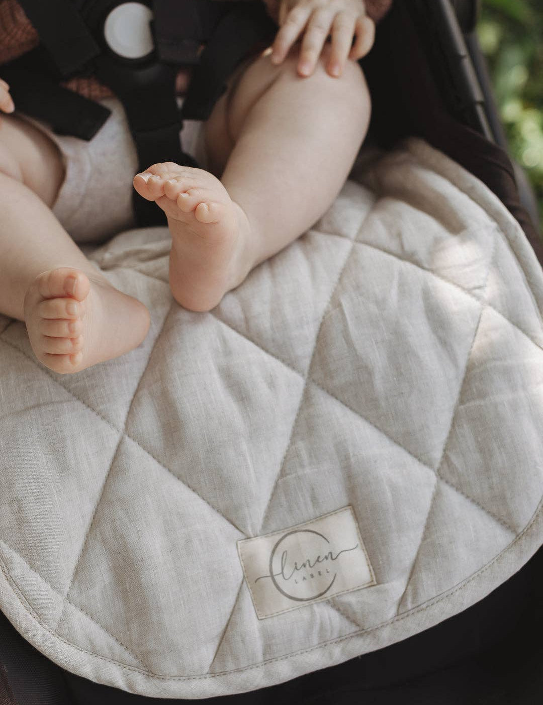 Pram Liner -Oatmeal & Gingham
