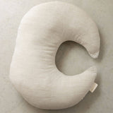 Nursing Pillow & Cover- Moon Shape- Oat Natural