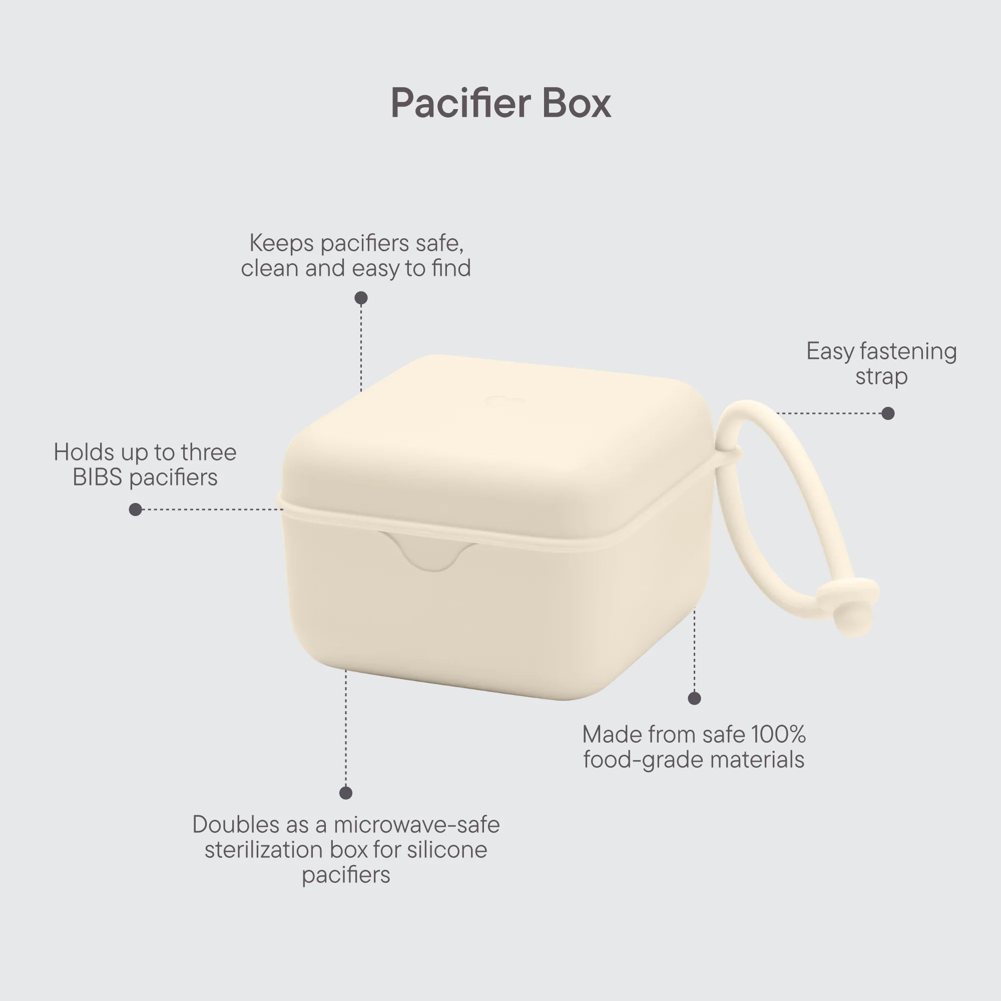 BIBS Pacifier Box - Baby Blue