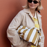 Pram Caddy - Gold Stripe