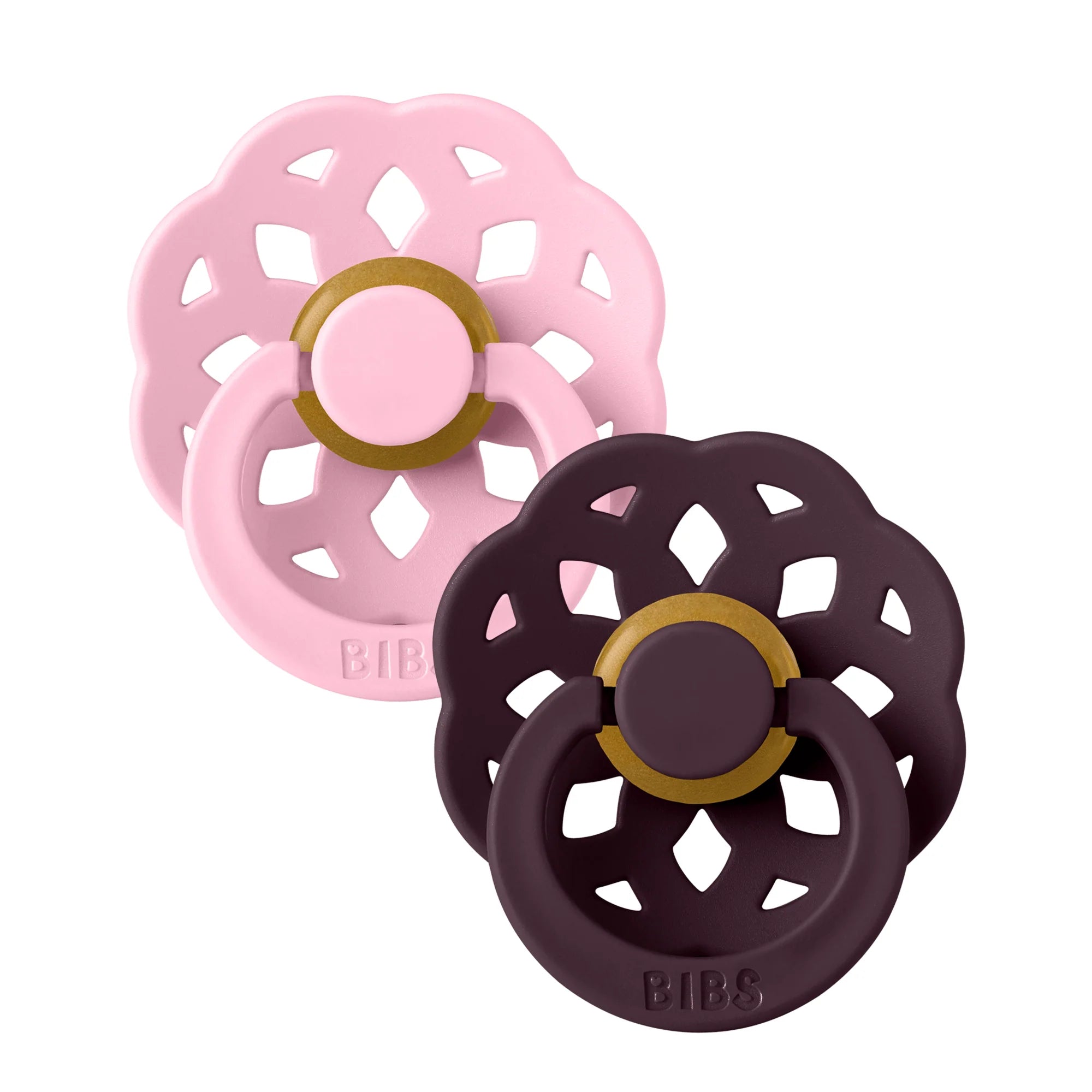 BIBS Pacifier - Boheme| Latex | Baby Pink/Plum