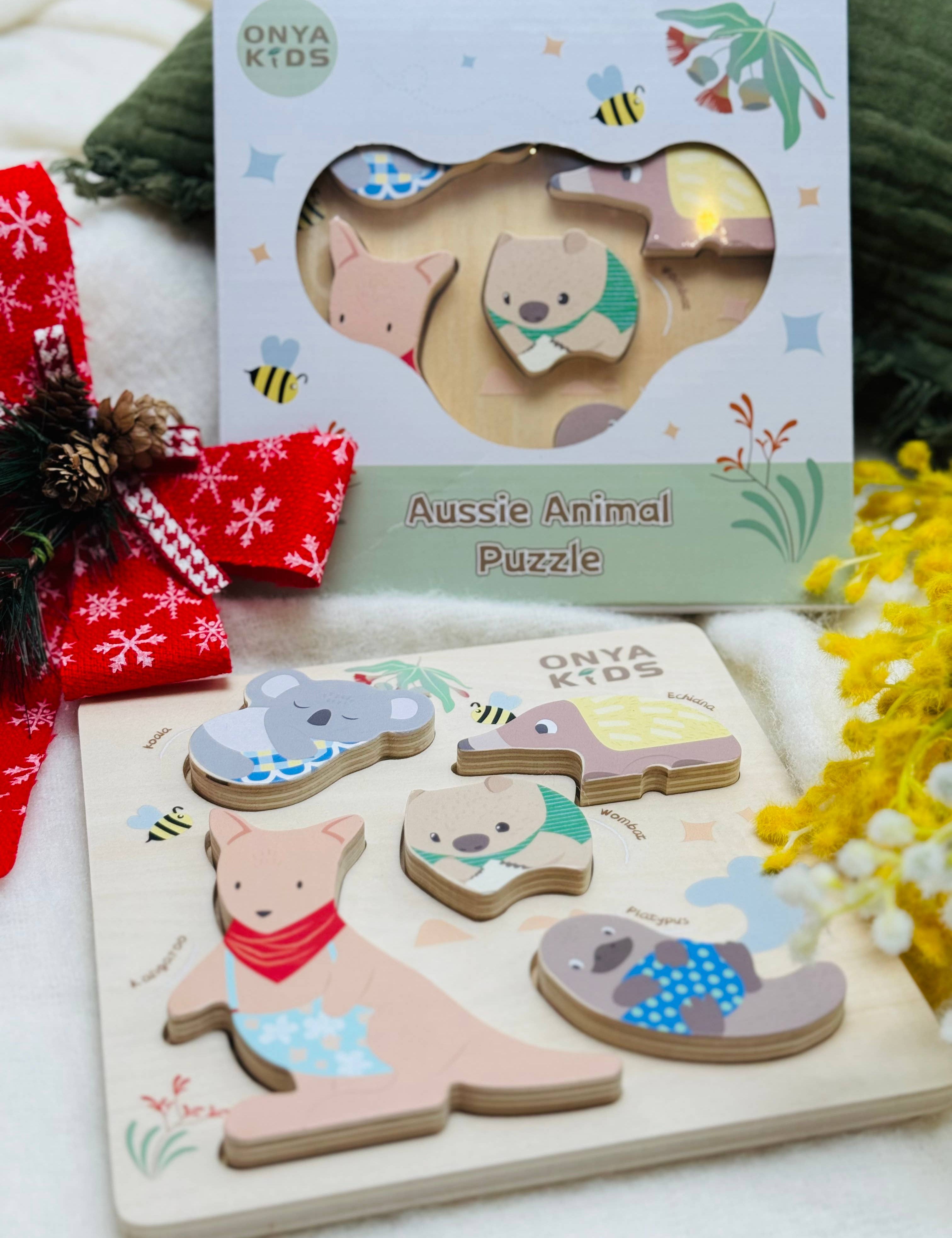Wooden Aussie Animal Puzzle (Stacking Toy)