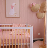 Pink Ducks Organic Fitted Cot Sheet