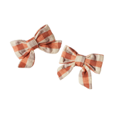 Bow Hair Clips 2 Pack - Dandelion Gingham