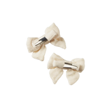 Bow Hair Clips 2 Pack - Natural