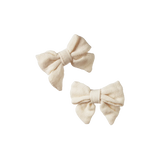 Bow Hair Clips 2 Pack - Natural