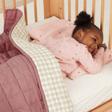 Quilted Coverlet Rosy Gingham - Cot