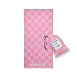 Crywolf Rapid Dry Towel - Flamingo Check