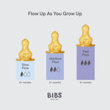 BIBS Bottle Replacement Nipple, Latex (2pk) Medium Flow