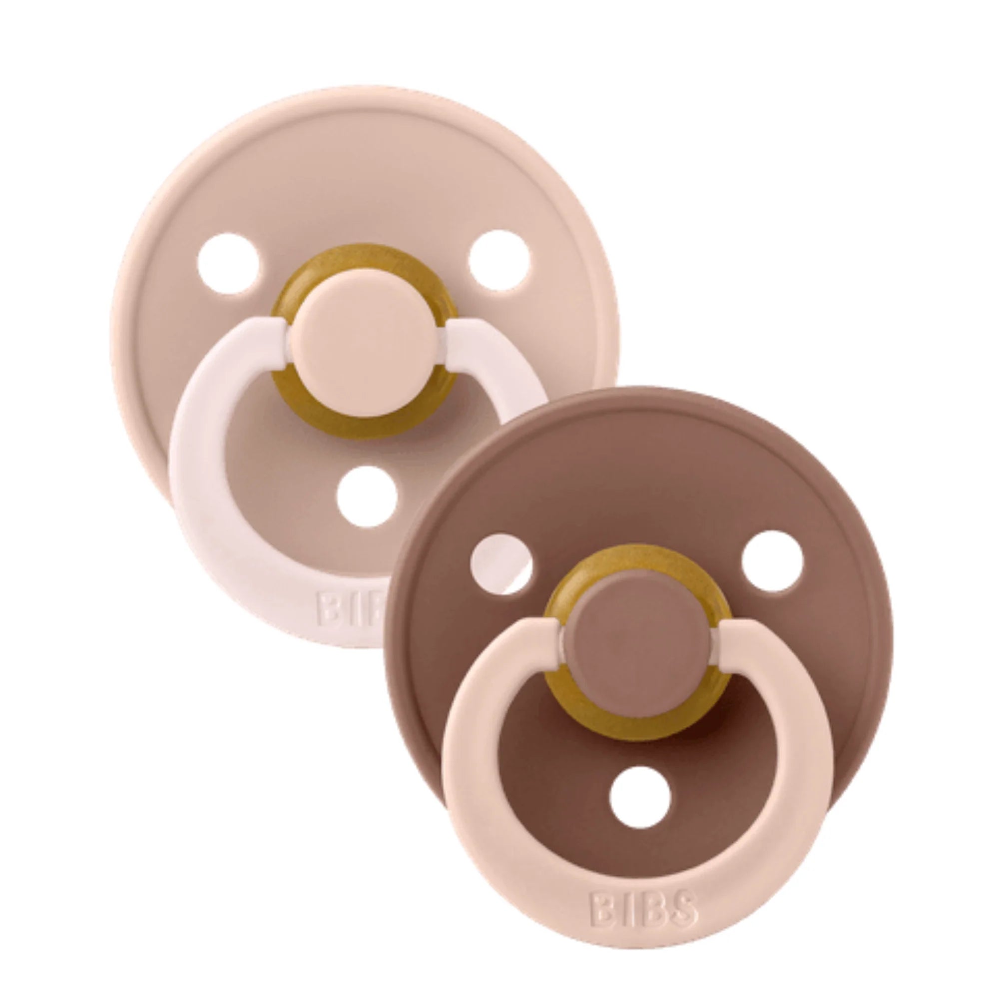 BIBS Pacifier - Fusion Colour | Latex | Blush/Wood Chuck Mix