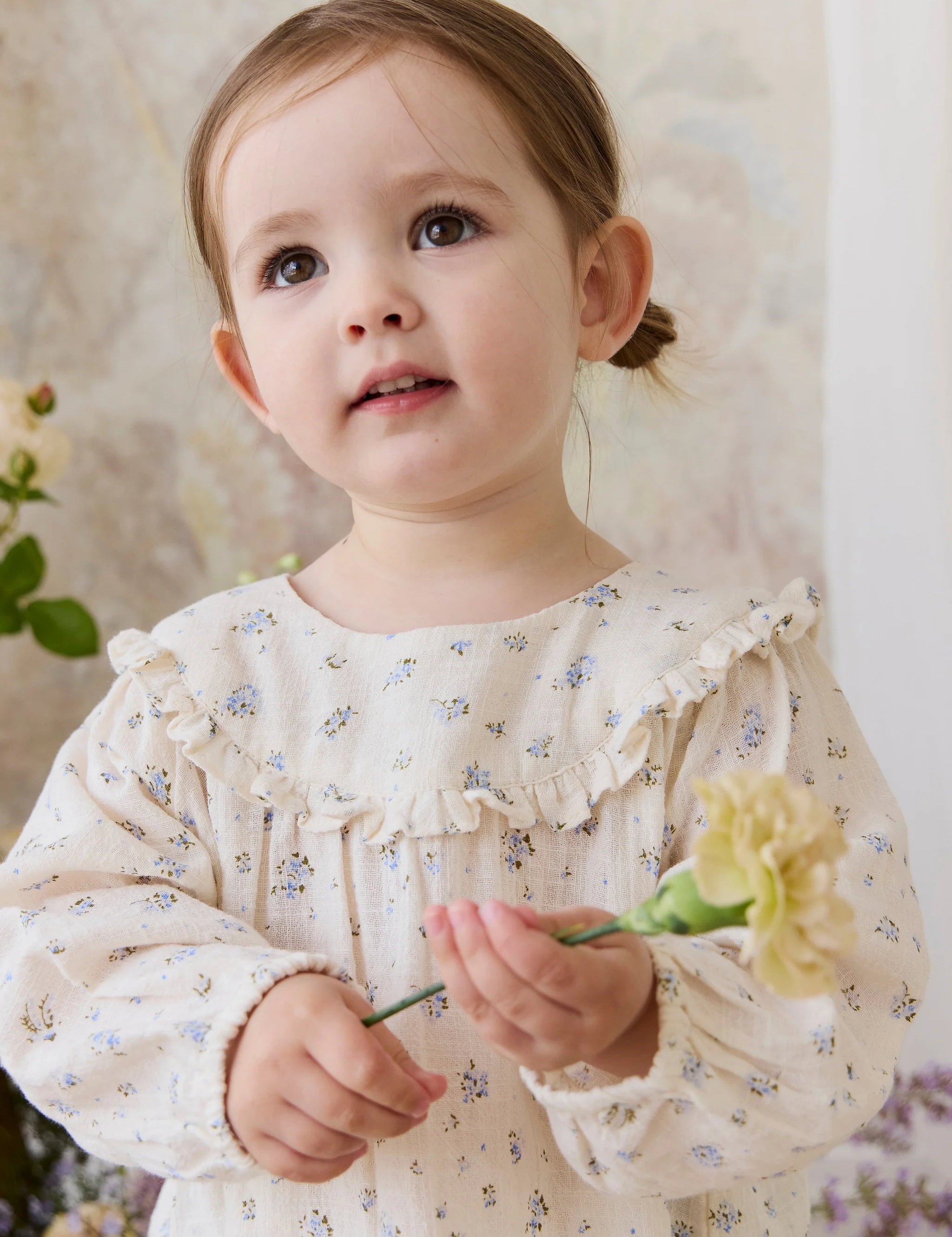 Jamie Kay Organic Cotton Nathalie Blouse - Juniper Fields Blue