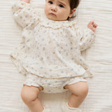 Jamie Kay Organic Cotton Frill Bloomer - Juniper Fields Blue