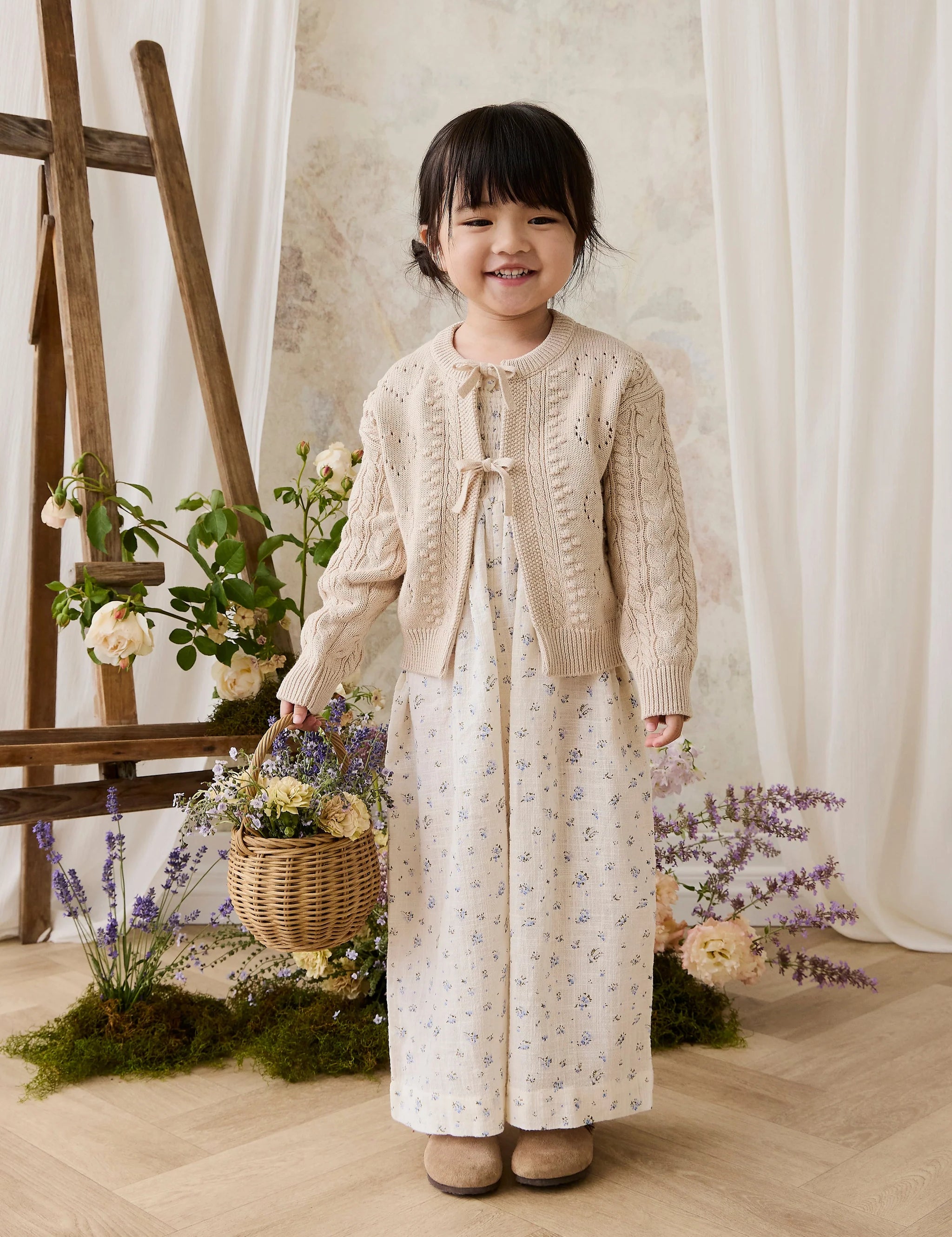 Jamie Kay Josephine Cardigan - Light Oatmeal Marle