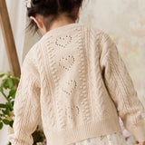 Jamie Kay Josephine Cardigan - Light Oatmeal Marle