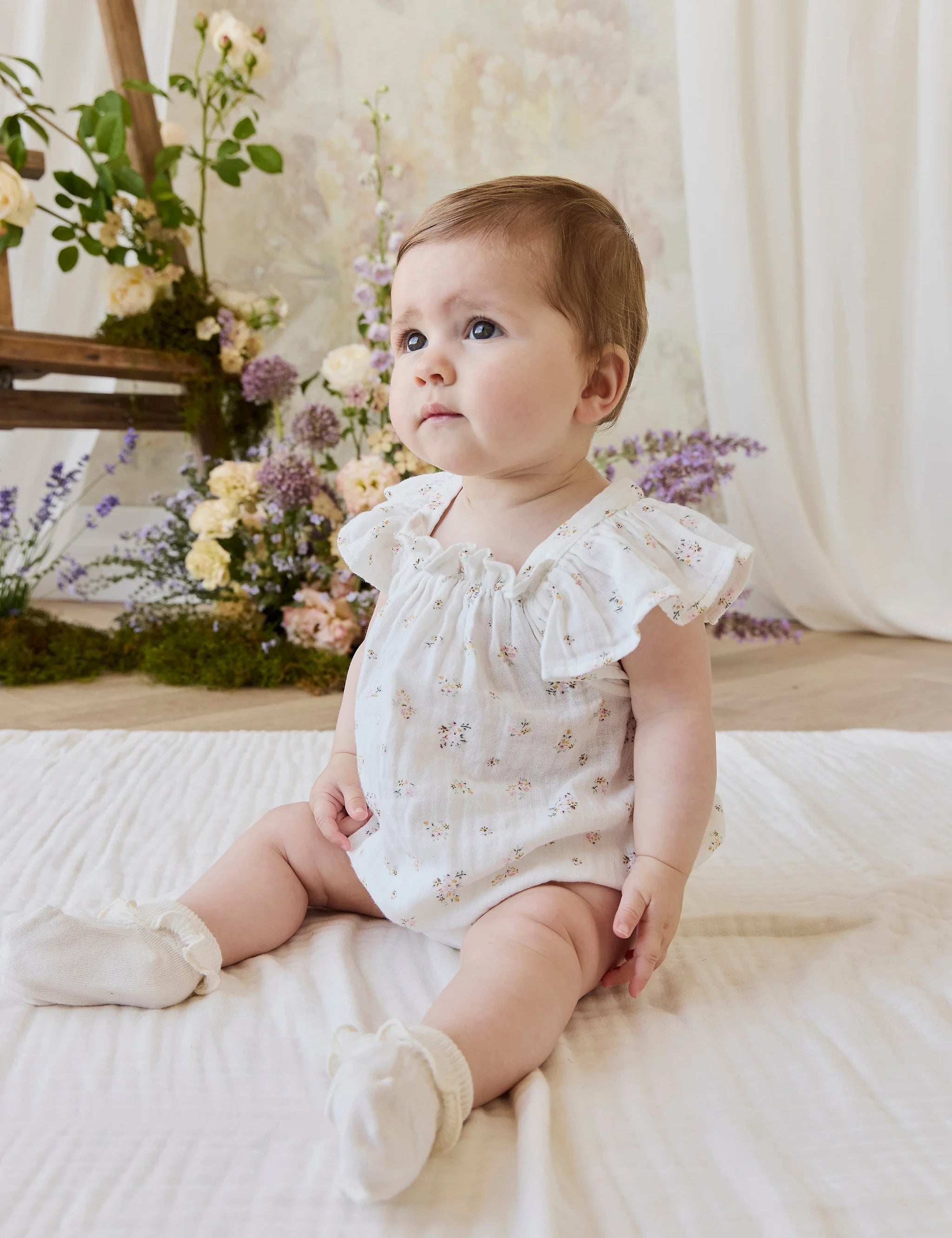 Jamie Kay Organic Cotton Muslin Harriet Playsuit - Ayla Whisper
