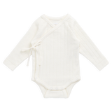 Jamie Kay Organic Cotton Marina Bodysuit - Sweet Heart Pointelle Parchment