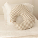 Nursing Pillow & Cover- Moon Shape- Gingham