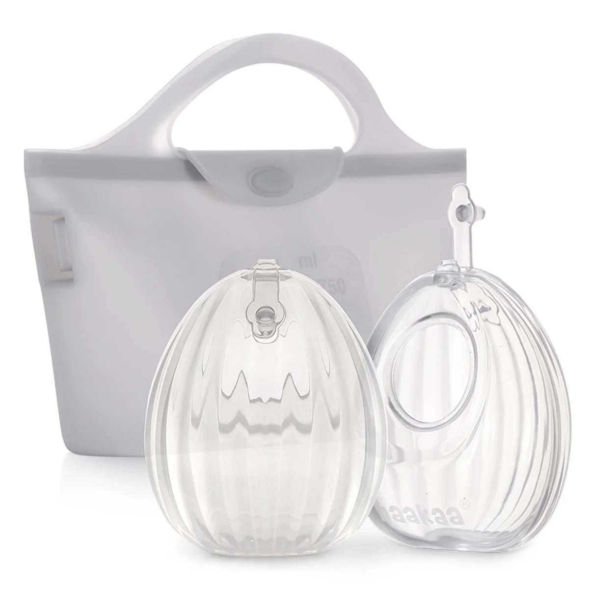 Haakaa Wearable Shell Manual Breast Pump with Steriliser Bag- 75ml (2pk)