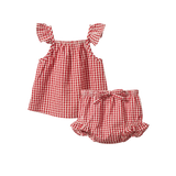 Petal Set - Red Gingham