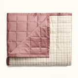 Quilted Coverlet Rosy Gingham - Cot