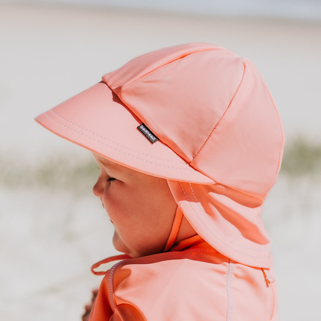 Swim Legionnaire Flap Beach Hat - Peach