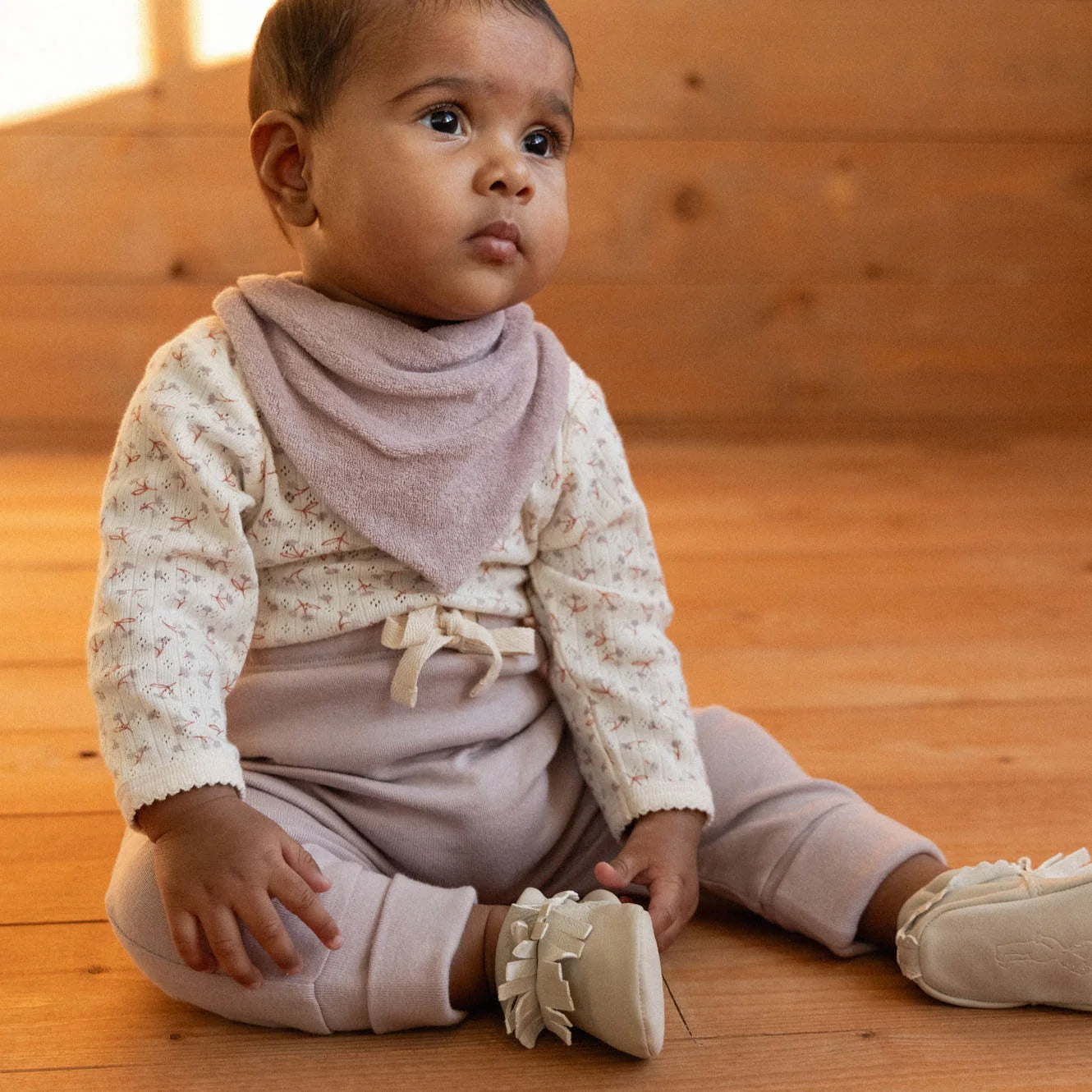 Terry Triangle Bib - Lilac