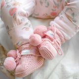 Organic Booties Yummy Misty Rose