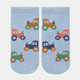 Toshi Organic Socks Ankle Jacquard - Tiny Tractors