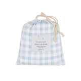 Waterproof Fitted Cot Sheet - Gingham Blue