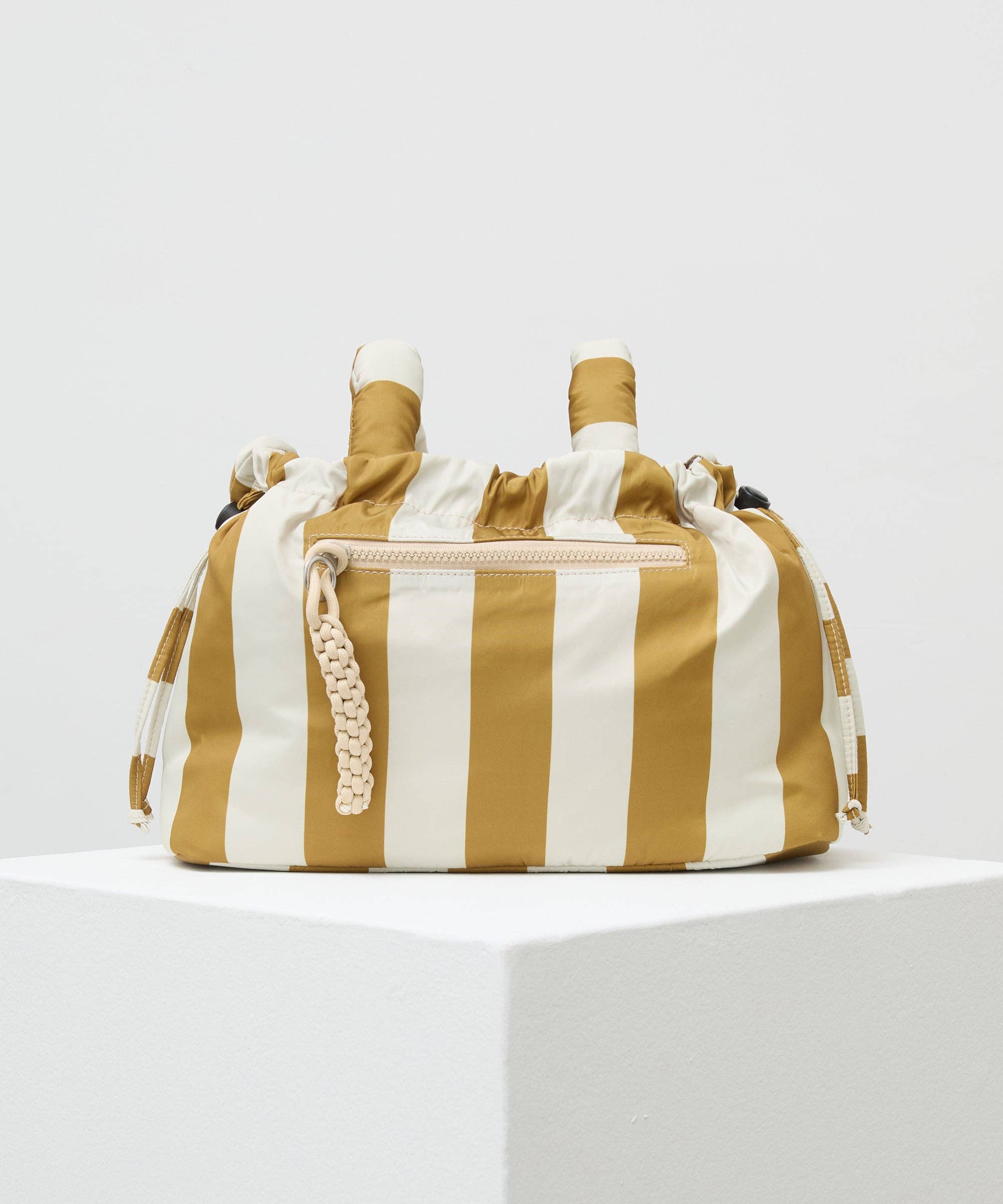 Pram Caddy - Gold Stripe
